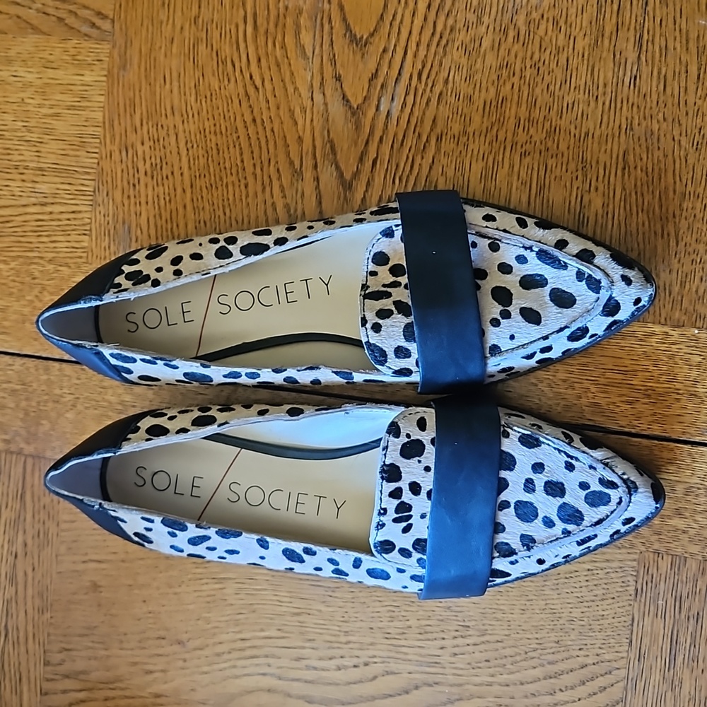 Sole Society So-Ediee Cheetah print Loafer. Size 7